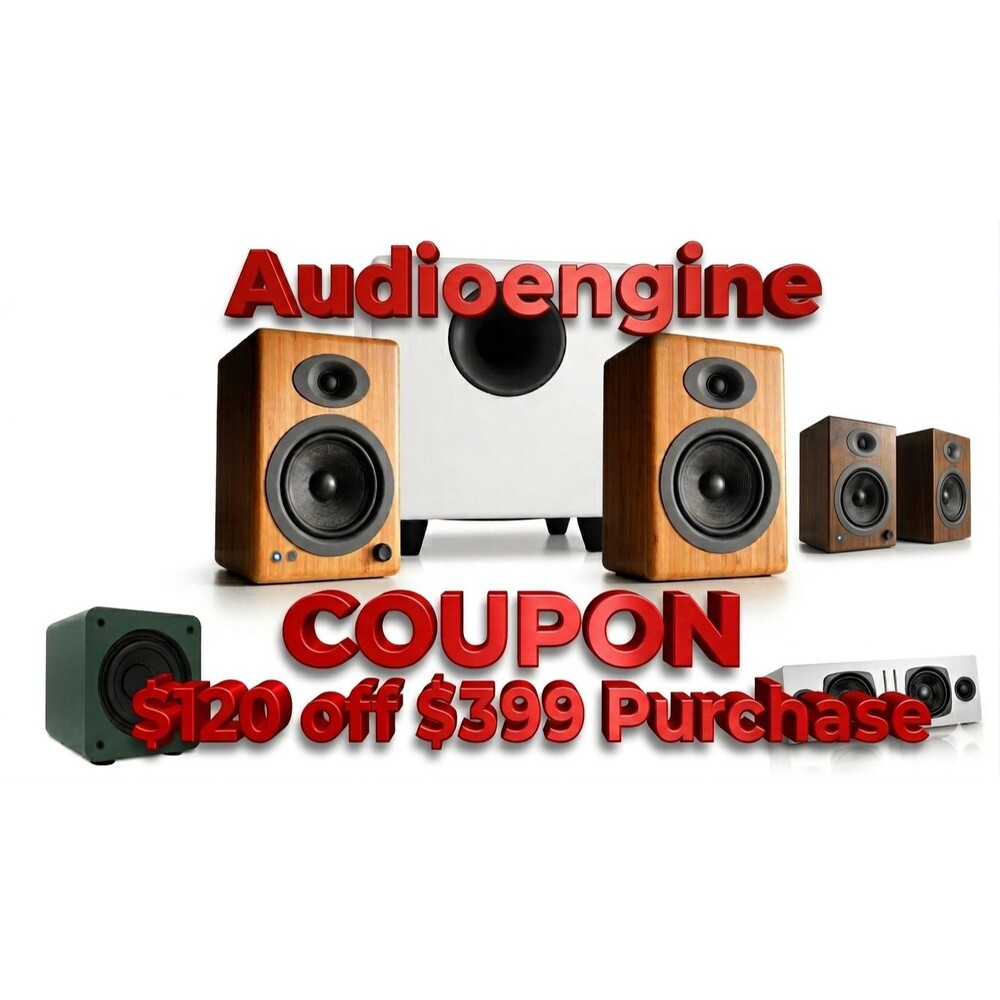 Audioengine $120 COUPON A5+ HD4 HD5 HD6 A1 A2 Powered Speakers Subwoofer S8 S6